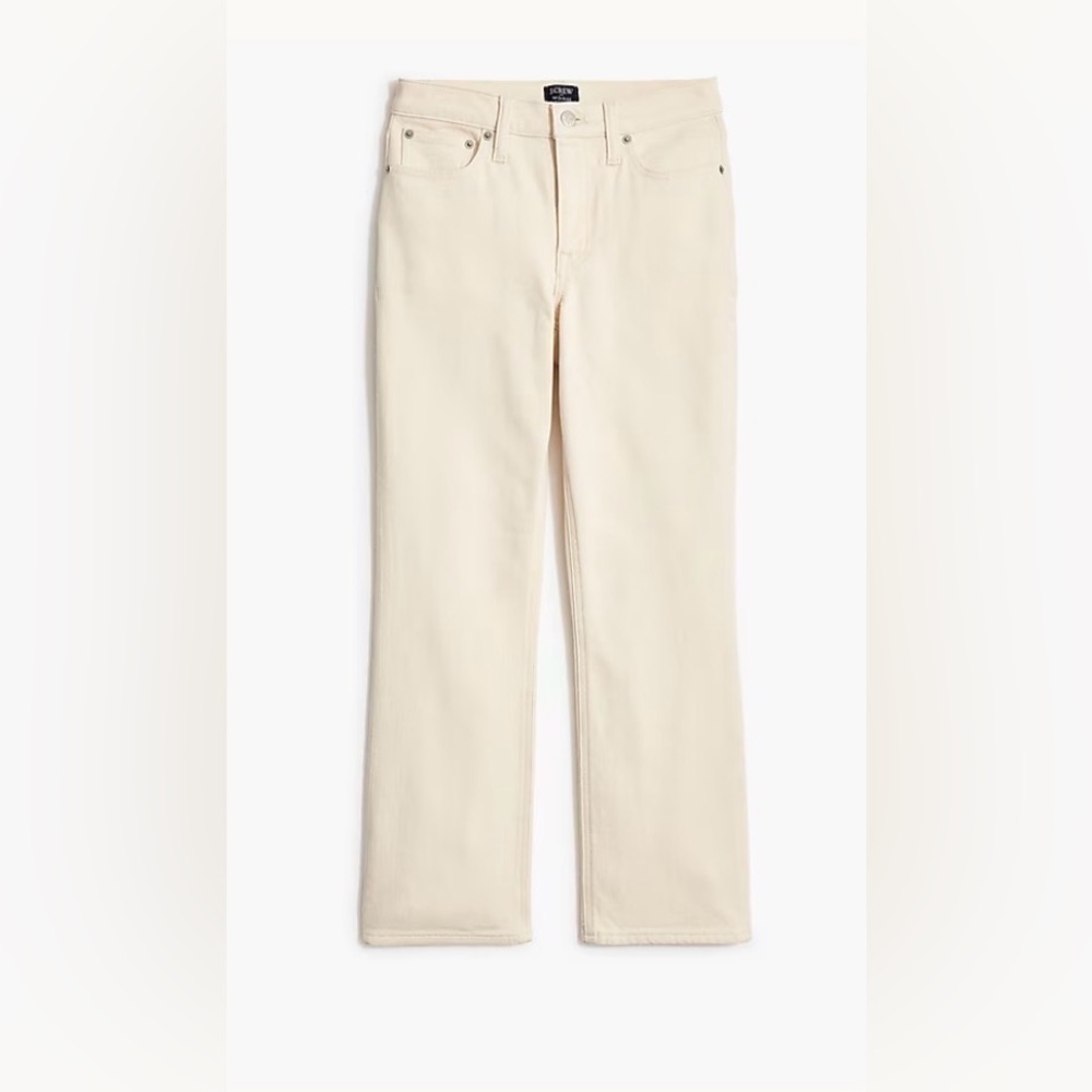 J. Crew Women's Straight Leg Cream Jeans